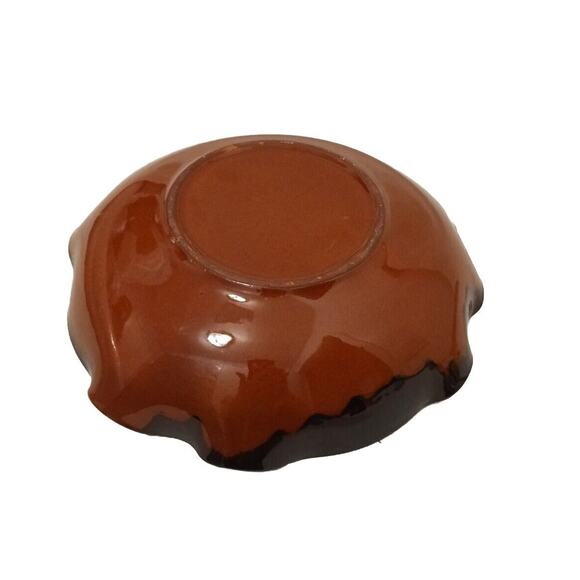 11" Spanish Pottery Swirl Hand Painted Bowl Glazed ARTSY Salad Nuts Candy Decor - Picture 8 of 16